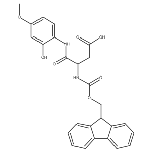 3-({[(9H-fluoren-9-yl)methoxy]carbonyl}amino)-3-[(2-hydroxy-4-methoxyphenyl)carbamoyl]propanoic acid Structure