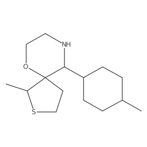 1-Methyl-10-(4-methylcyclohexyl)-6-oxa-2-thia-9-azaspiro[4.5]decane Structure