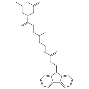 2-[6-({[(9H-fluoren-9-yl)methoxy]carbonyl}amino)-4-methyl-N-propylhexanamido]acetic acid结构式