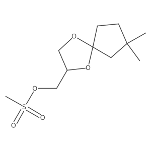 {7,7-Dimethyl-1,4-dioxaspiro[4.4]nonan-2-yl}methyl methanesulfonate结构式