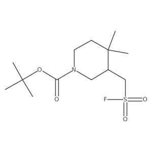 Tert-butyl 3-[(fluorosulfonyl)methyl]-4,4-dimethylpiperidine-1-carboxylate结构式