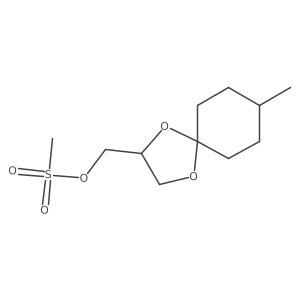 {8-Methyl-1,4-dioxaspiro[4.5]decan-2-yl}methyl methanesulfonate结构式