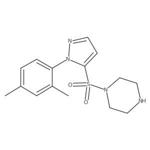 1-{[1-(2,4-dimethylphenyl)-1H-pyrazol-5-yl]sulfonyl}piperazine结构式