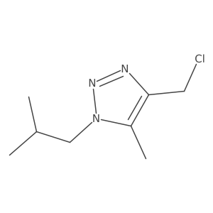4-(chloromethyl)-5-methyl-1-(2-methylpropyl)-1H-1,2,3-triazole Structure