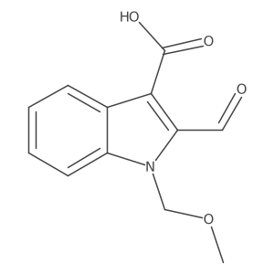 2-formyl-1-(methoxymethyl)-1H-indole-3-carboxylic acid Structure