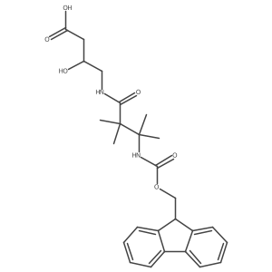 4-[3-({[(9H-fluoren-9-yl)methoxy]carbonyl}amino)-2,2,3-trimethylbutanamido]-3-hydroxybutanoic acid结构式