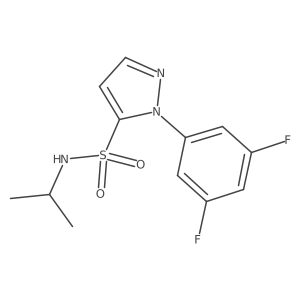 1-(3,5-difluorophenyl)-N-(propan-2-yl)-1H-pyrazole-5-sulfonamide Structure