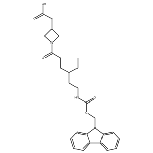 2-{1-[4-ethyl-6-({[(9H-fluoren-9-yl)methoxy]carbonyl}amino)hexanoyl]azetidin-3-yl}acetic acid Structure