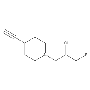 1-(4-Ethynylpiperidin-1-yl)-3-fluoropropan-2-ol Structure