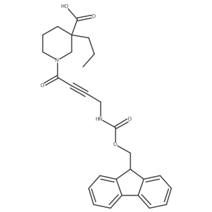 1-[4-({[(9H-fluoren-9-yl)methoxy]carbonyl}amino)but-2-ynoyl]-3-propylpiperidine-3-carboxylic acid Structure