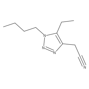 2-(1-butyl-5-ethyl-1H-1,2,3-triazol-4-yl)acetonitrile Structure