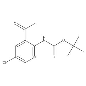 tert-Butyl (3-acetyl-5-chloropyridin-2-yl)carbamate结构式