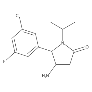 4-Amino-5-(3-chloro-5-fluorophenyl)-1-(propan-2-yl)pyrrolidin-2-one结构式
