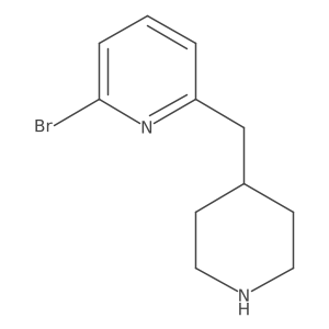 2-Bromo-6-[(piperidin-4-yl)methyl]pyridine Structure