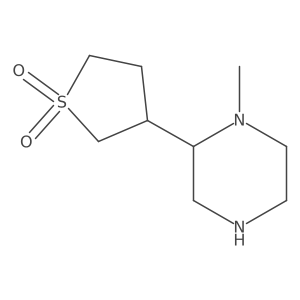 3-(1-Methylpiperazin-2-yl)-1lambda6-thiolane-1,1-dione结构式