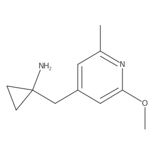 1-[(2-Methoxy-6-methylpyridin-4-yl)methyl]cyclopropan-1-amine Structure