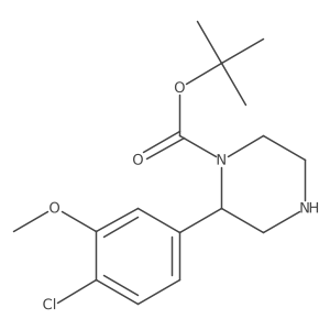 Tert-butyl 2-(4-chloro-3-methoxyphenyl)piperazine-1-carboxylate Structure