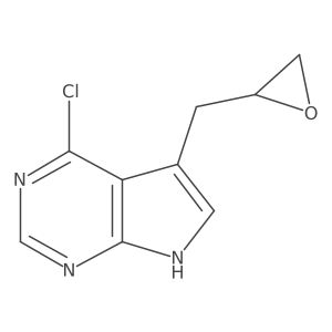 4-chloro-5-[(oxiran-2-yl)methyl]-7H-pyrrolo[2,3-d]pyrimidine结构式