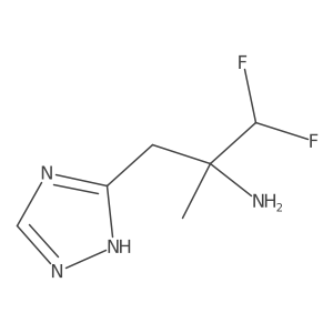 1,1-difluoro-2-methyl-3-(1H-1,2,4-triazol-3-yl)propan-2-amine结构式