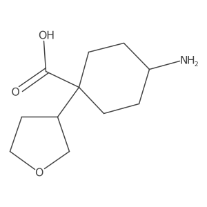 4-Amino-1-(oxolan-3-yl)cyclohexane-1-carboxylic acid结构式