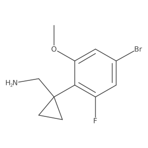[1-(4-Bromo-2-fluoro-6-methoxyphenyl)cyclopropyl]methanamine Structure