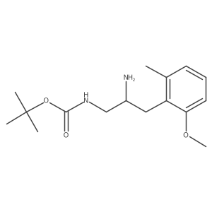 tert-butyl N-[2-amino-3-(2-methoxy-6-methylphenyl)propyl]carbamate Structure