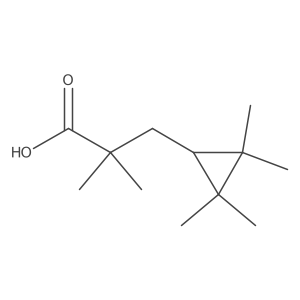 2,2-Dimethyl-3-(2,2,3,3-tetramethylcyclopropyl)propanoic acid Structure
