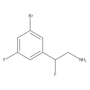 2-(3-Bromo-5-fluorophenyl)-2-fluoroethan-1-amine结构式
