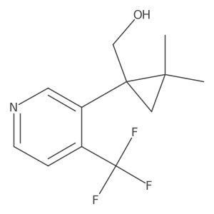 {2,2-Dimethyl-1-[4-(trifluoromethyl)pyridin-3-yl]cyclopropyl}methanol结构式