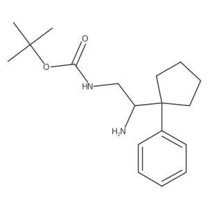 tert-butyl N-[2-amino-2-(1-phenylcyclopentyl)ethyl]carbamate Structure