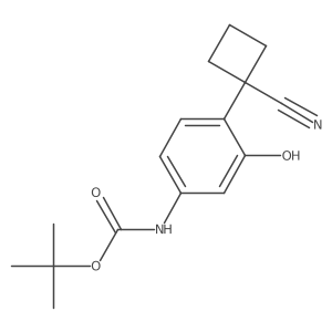 tert-butyl N-[4-(1-cyanocyclobutyl)-3-hydroxyphenyl]carbamate结构式