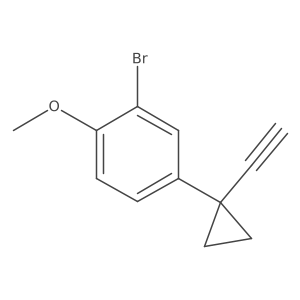 2-Bromo-4-(1-ethynylcyclopropyl)-1-methoxybenzene结构式