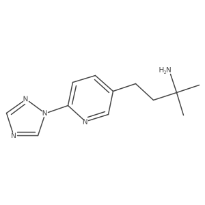 2-methyl-4-[6-(1H-1,2,4-triazol-1-yl)pyridin-3-yl]butan-2-amine Structure