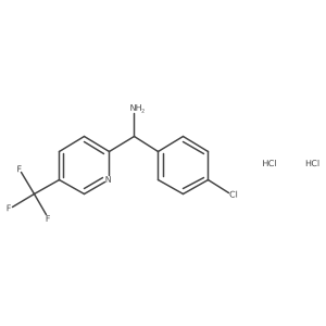 (4-Chlorophenyl)-[5-(trifluoromethyl)pyridin-2-yl]methanamine;dihydrochloride Structure