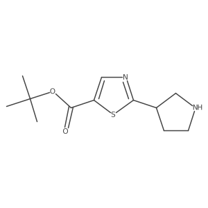 Tert-butyl 2-(pyrrolidin-3-yl)-1,3-thiazole-5-carboxylate Structure