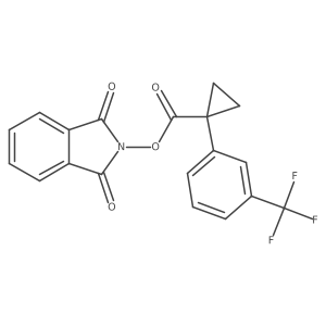 1,3-dioxo-2,3-dihydro-1H-isoindol-2-yl 1-[3-(trifluoromethyl)phenyl]cyclopropane-1-carboxylate结构式