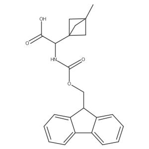 2-(9H-Fluoren-9-ylmethoxycarbonylamino)-2-(3-methyl-1-bicyclo[1.1.1]pentanyl)acetic acid结构式