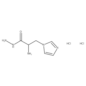 2-Amino-3-imidazol-1-ylpropanehydrazide;dihydrochloride Structure