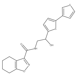 N-(2-{[2,3'-bithiophene]-5-yl}-2-hydroxyethyl)-4,5,6,7-tetrahydro-1,2-benzoxazole-3-carboxamide Structure