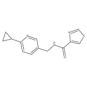 N-[(6-cyclopropylpyridin-3-yl)methyl]-1,3-thiazole-4-carboxamide Structure