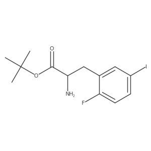 tert-butyl (2S)-2-amino-3-(2-fluoro-5-iodophenyl)propanoate结构式