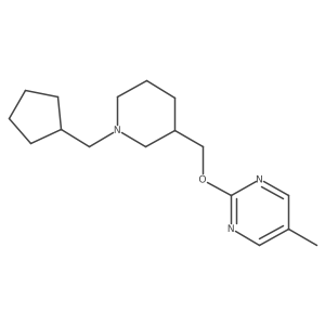 2-{[1-(Cyclopentylmethyl)piperidin-3-yl]methoxy}-5-methylpyrimidine结构式