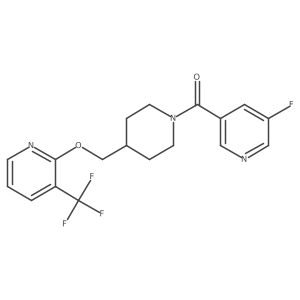 3-Fluoro-5-[4-({[3-(trifluoromethyl)pyridin-2-yl]oxy}methyl)piperidine-1-carbonyl]pyridine Structure