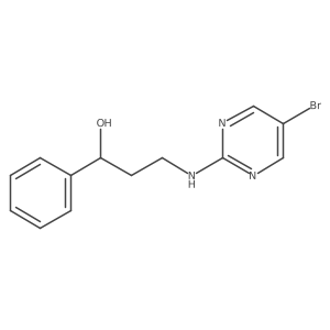 3-[(5-Bromopyrimidin-2-yl)amino]-1-phenylpropan-1-ol Structure