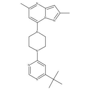 4-Tert-butyl-6-(4-{2,5-dimethylpyrazolo[1,5-a]pyrimidin-7-yl}piperazin-1-yl)pyrimidine Structure