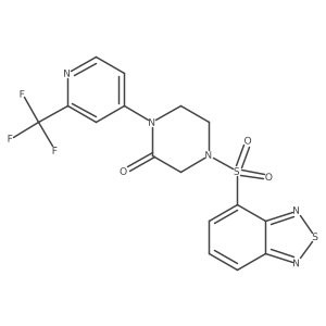 4-(2,1,3-Benzothiadiazole-4-sulfonyl)-1-[2-(trifluoromethyl)pyridin-4-yl]piperazin-2-one结构式