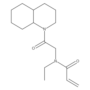 rac-N-{2-[(4aR,8aR)-decahydroquinolin-1-yl]-2-oxoethyl}-N-ethylprop-2-enamide结构式