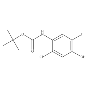 tert-butyl N-(2-chloro-5-fluoro-4-hydroxyphenyl)carbamate结构式