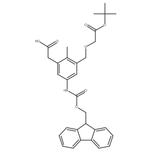 2-(3-{[2-(tert-butoxy)-2-oxoethoxy]methyl}-5-({[(9H-fluoren-9-yl)methoxy]carbonyl}amino)-2-methylphenyl)acetic acid Structure