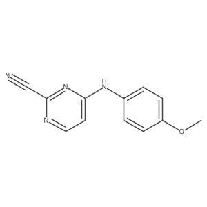 4-[(4-Methoxyphenyl)amino]pyrimidine-2-carbonitrile Structure